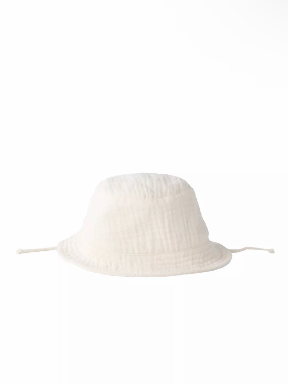 Zara Baby White Bucket Hat with Chin Ties